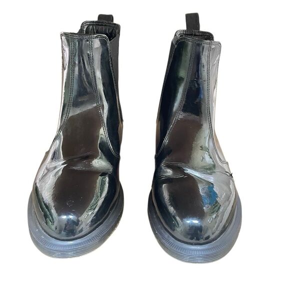 Dr. Martens Flora Smooth patent leather Chelsea boots women’s 9/41black grunge - Picture 4 of 11